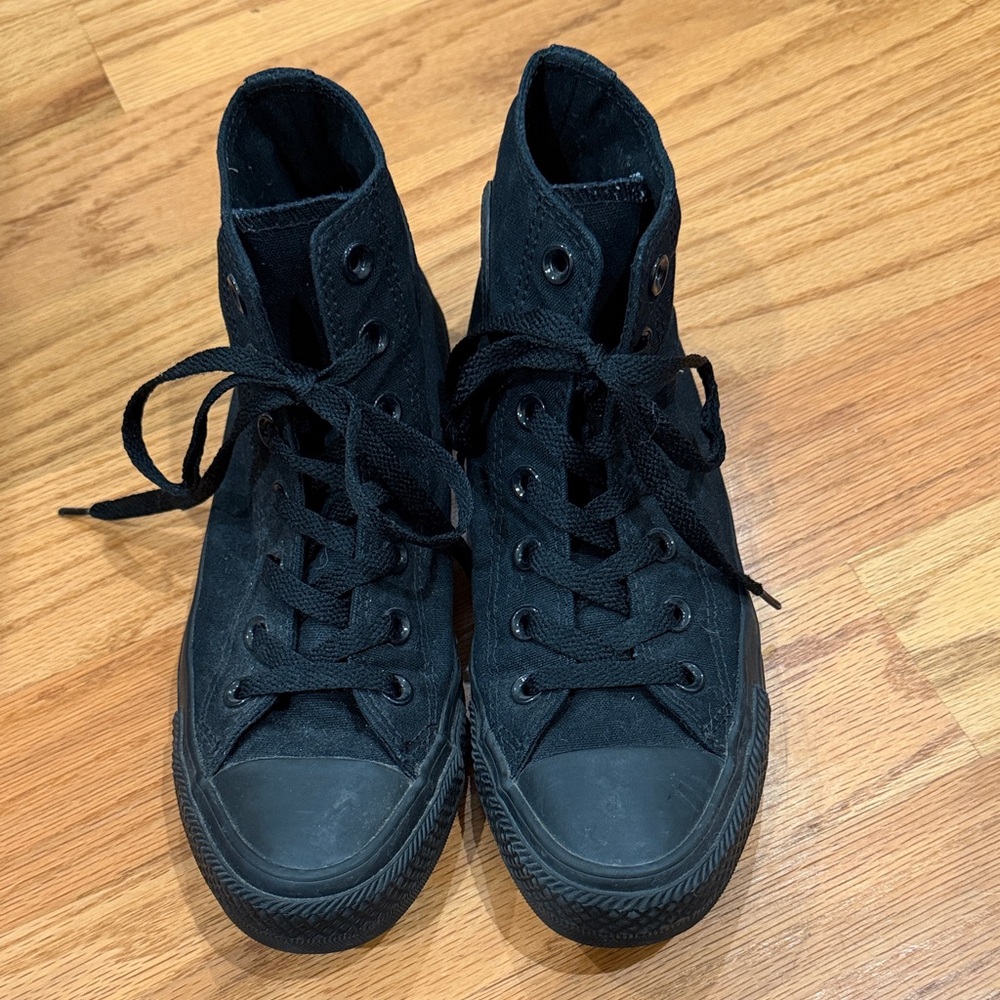 Black High-Top Converse Sneakers